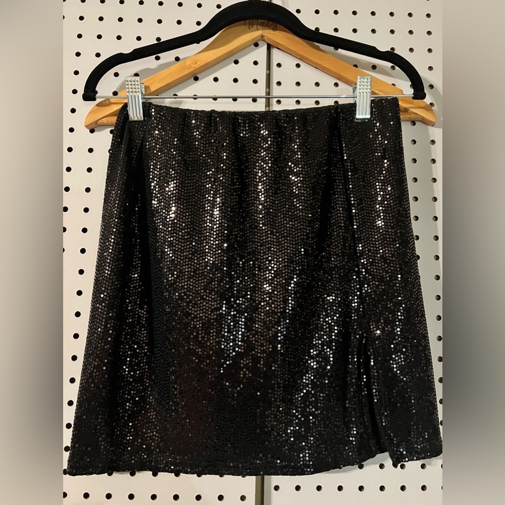 🪩Nasty Gal Disco Sequin Split Front Mini Skirt 🪩NWT | 10